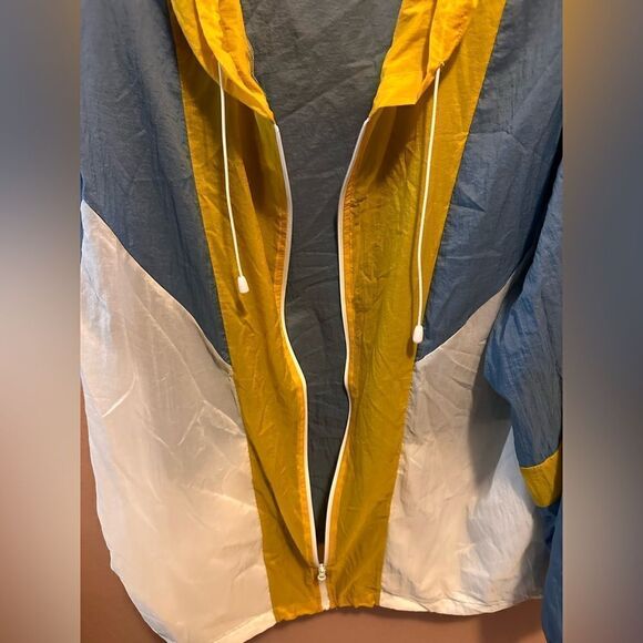 SHEIN plus Plus Colorblock Zip Up Hooded Sports Jacket - Picture 6 of 12